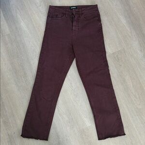 Desigual Women's Straight Leg Jeans - Burgundy